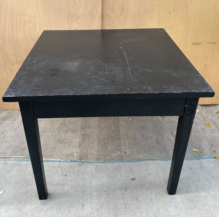 Masuta de cafea Vintage din Lemn masiv; Masa cu blat 80x76 cm