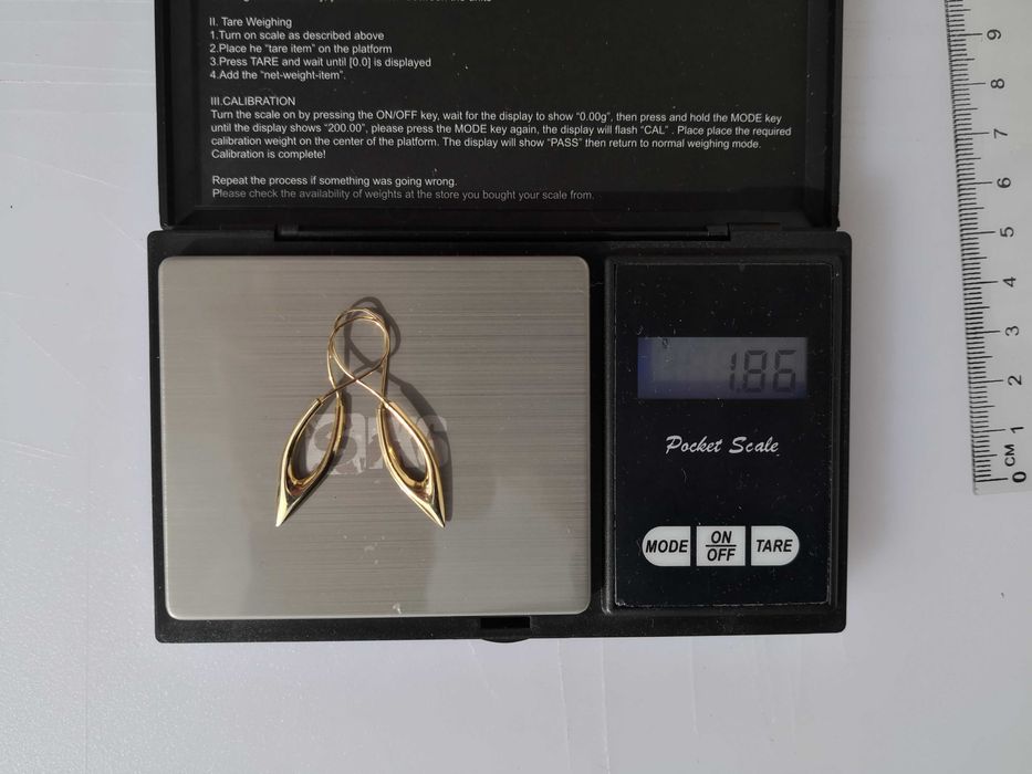 Vand cercei aur 14K (585)