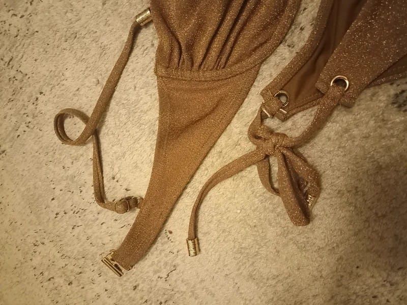 Costum baie dama auriu M