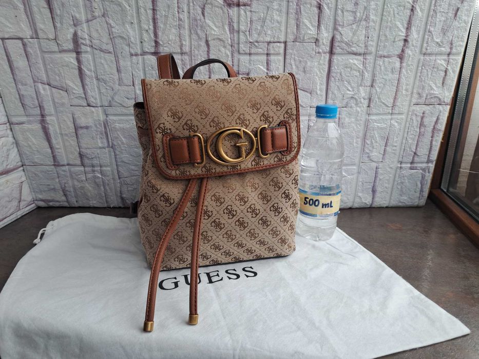дамска раница,GUESS кафява чанта,гес