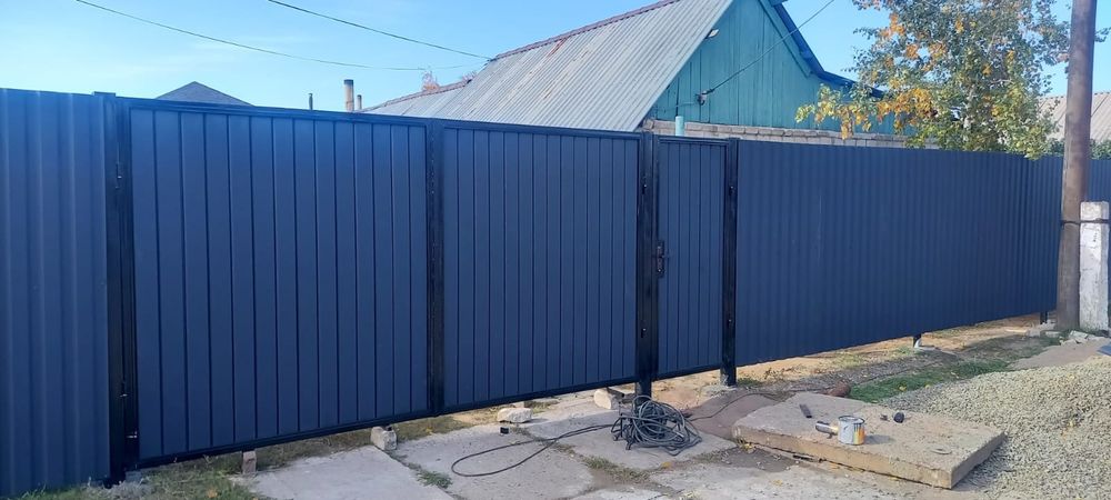 Заборы из проф листа ворота