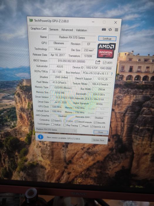 Asus rog srtix gaming rx570 8GB