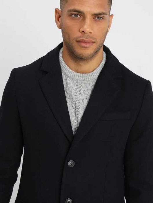 Palton de lux slim 52 XL premium Saville Row lana super 120's navy