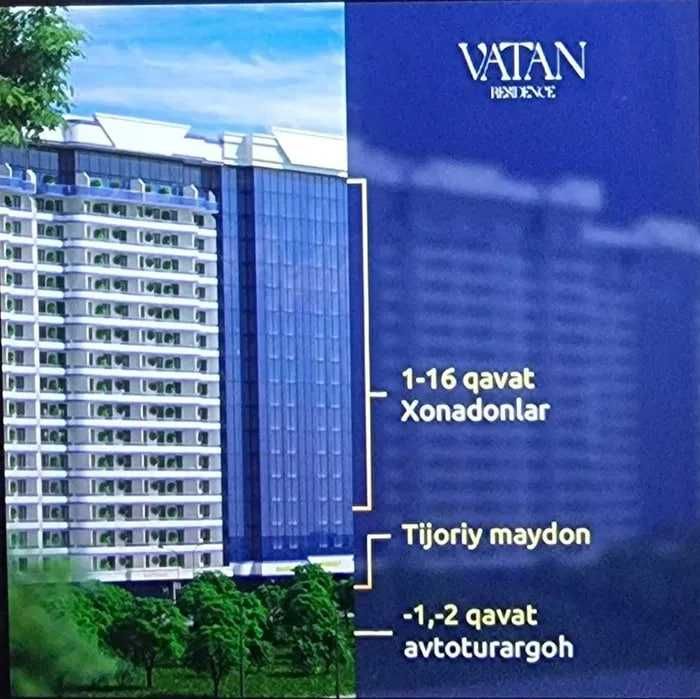 Xon Saroy VATAN М.Горький 1-комнатная срок сдачи 2026 4-кв 37м2+11м2