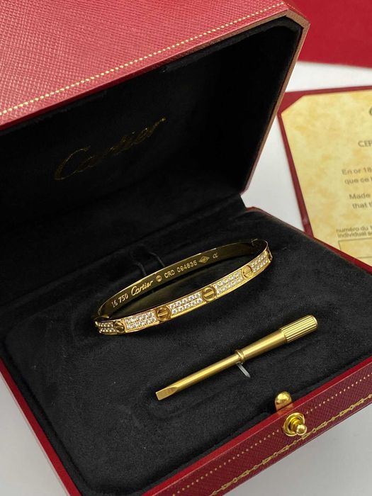Brățară Cartier LOVE 16 Gold 750 Slim Diamond