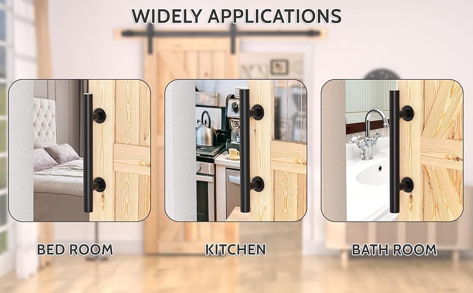 Двойни дръжки за плъзгащи врати, въглеродна стомана, 30 см, черни