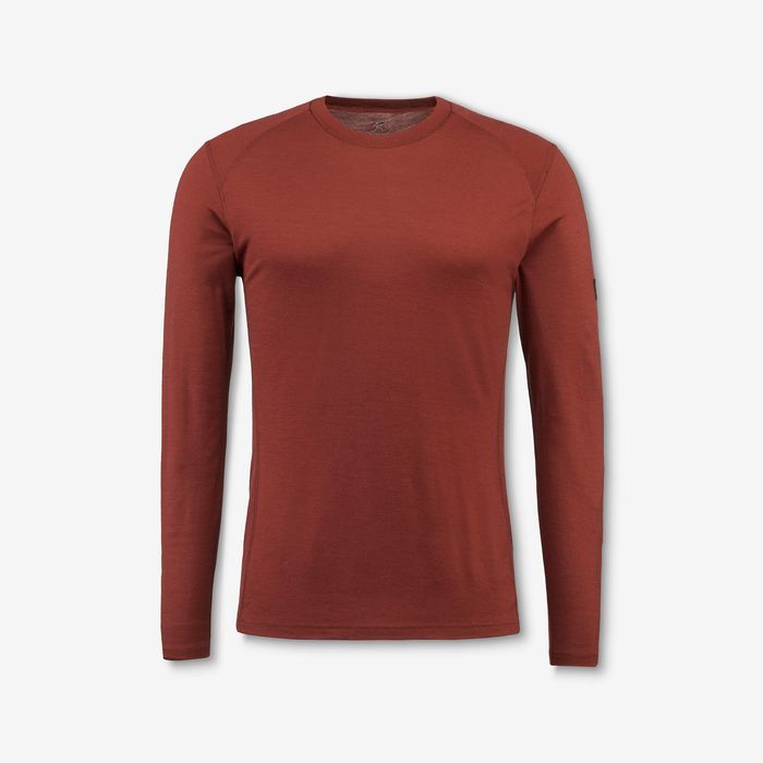 Bluză 100 % lână merinos maro, bărbați - produs resigilat Decathlon