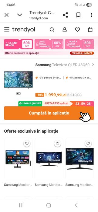 Televizor Samsung Led 4K ultra HD 108 cm  an 2025 Garantie si suport