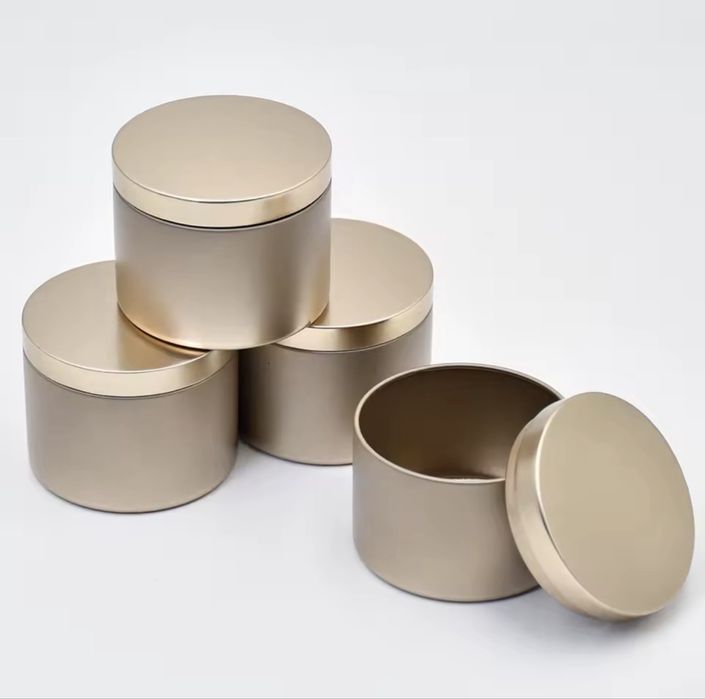 Vand cutii metalice pentru lumanari parfumate premium - 24 bucati