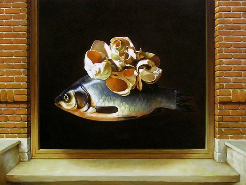 tablou (mare) George Grigorescu - Timpul, Ulei pe pânză, 92x70cm, 1999