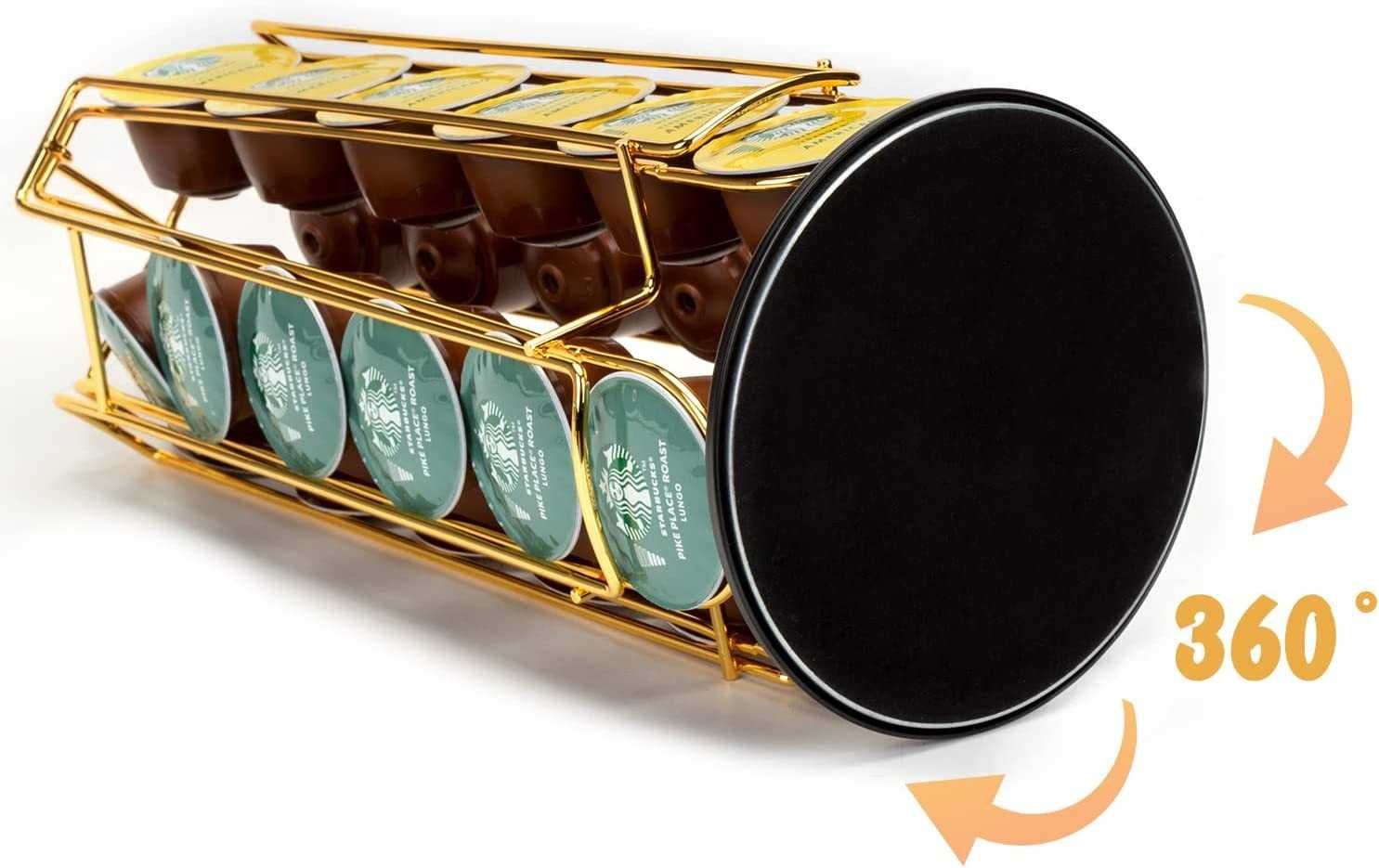 Поставка за капсули Dolce Gusto Долче Густо въртяща черна или златна гр ...