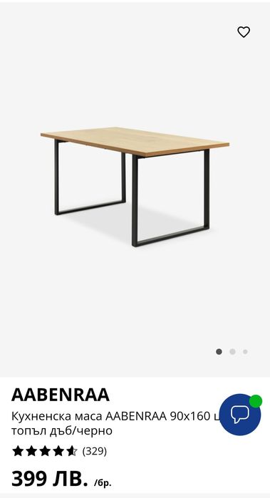 Трапезна маса 90/160