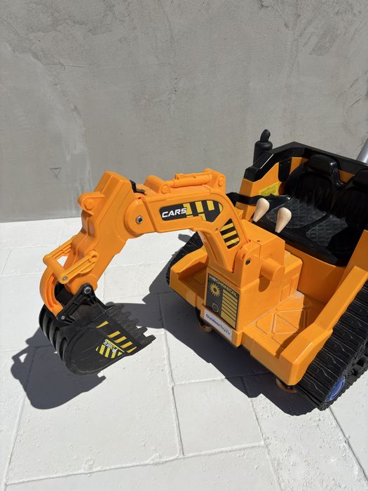 Excavator electric copii 2 locuri, cu sunete și cupă funcțională