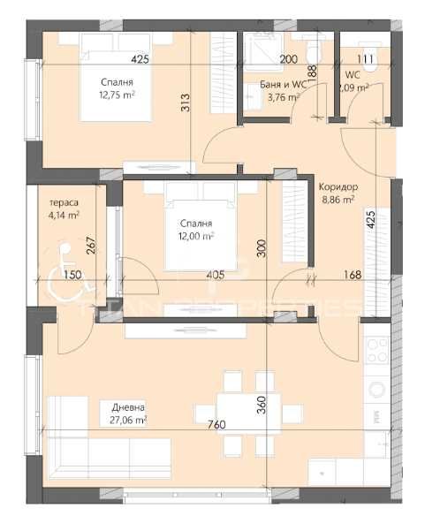 Тристаен апартамент Кършияка