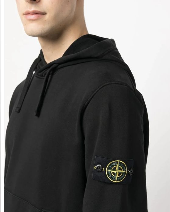 Stone Island Logo-Patch Hoodie  мъжки суичър оригинал