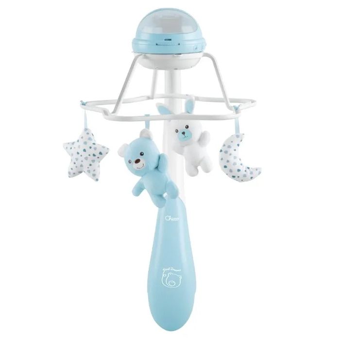 Chicco, First Dreams, Rainbow, Carusel pentru patut 3in1, albastru