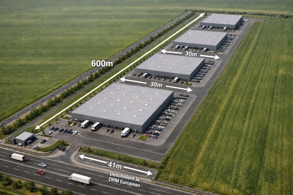 Teren extravilan cu deschidere de 41 m la E58 o suprafata de 29.300 mp perfect plan pe directia de mers spre Iasi