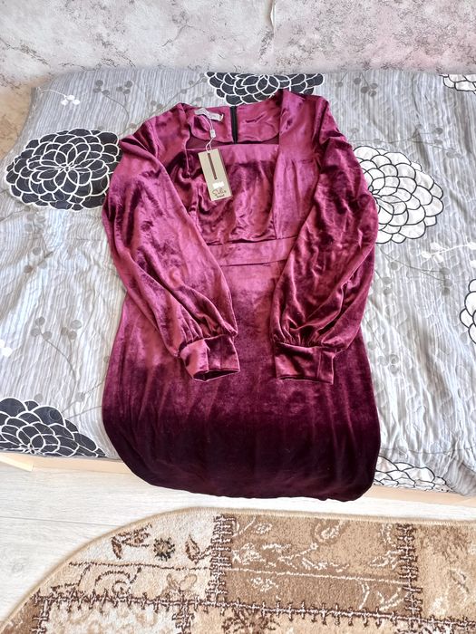 Платье двойка из велюра