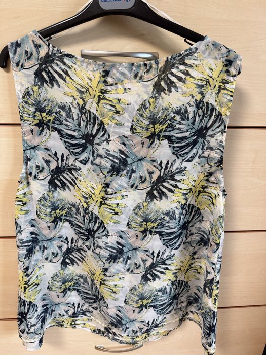 bluză fără mâneci cu imprimeu tropical Tom Tailor