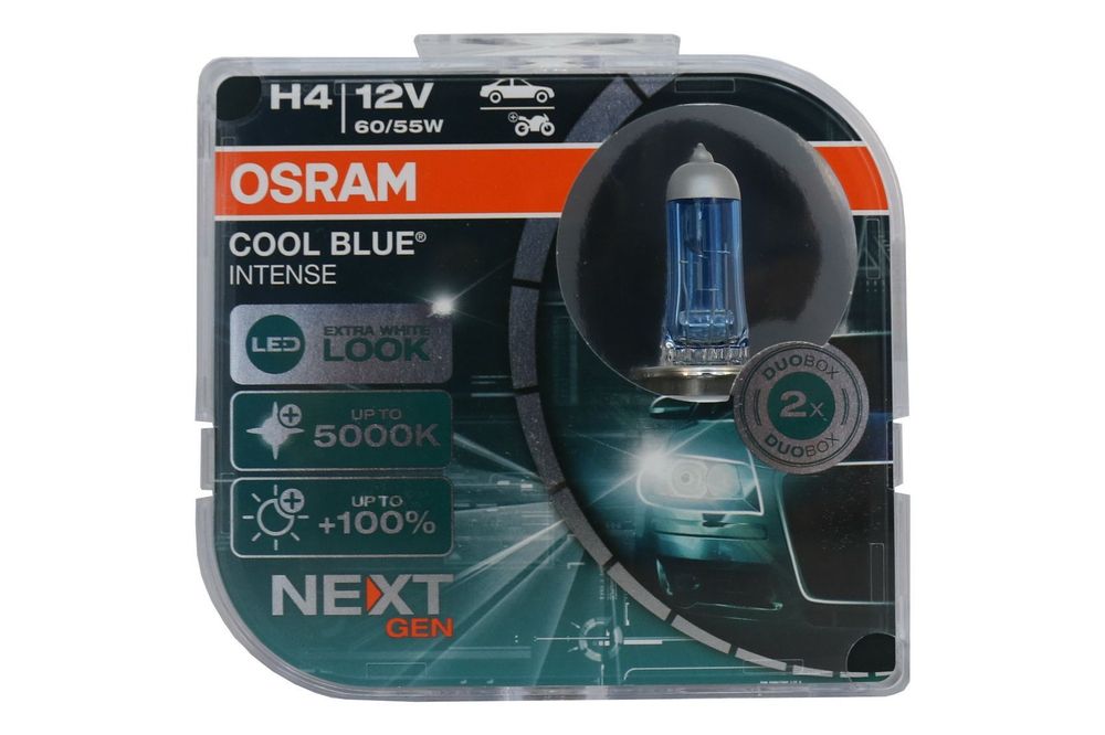 Set 2 Becuri Auto-Moto Halogen NEXT GEN Osram Cool Blue Intense H4 641