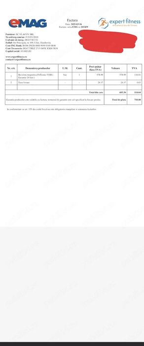 Bicicleta fitness noua