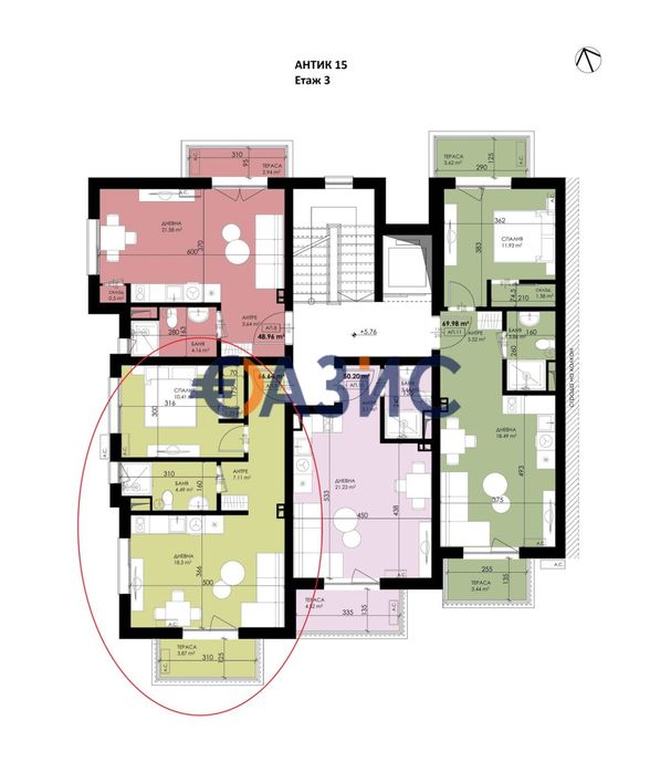 Продава се Двустаен апартамент в Созопол - 67 кв.м за 660 €/кв.м - Снимка #3