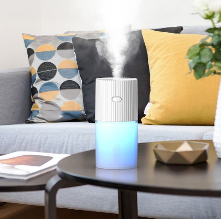 Светещ овлажнител за въздух, арома дифузeр за дом, офис и автомобил