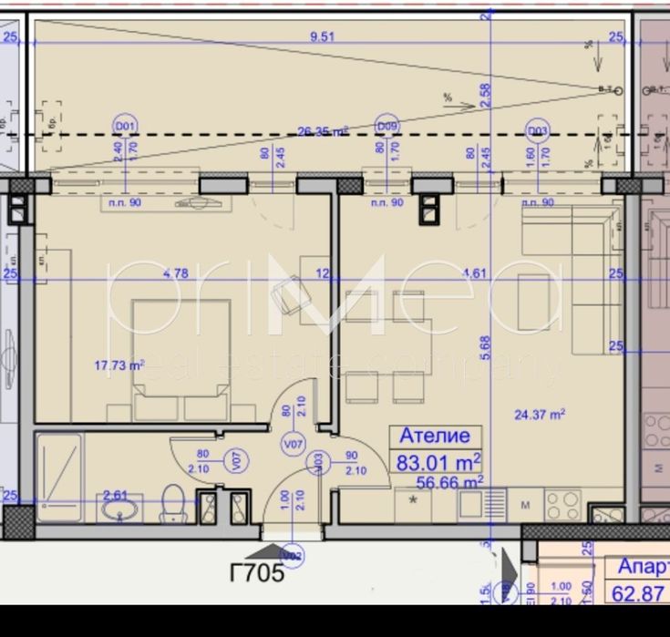 Продава се Двустаен апартамент в Бургас, Славейков - 97 кв.м за 1000 €/кв.м - Снимка #12