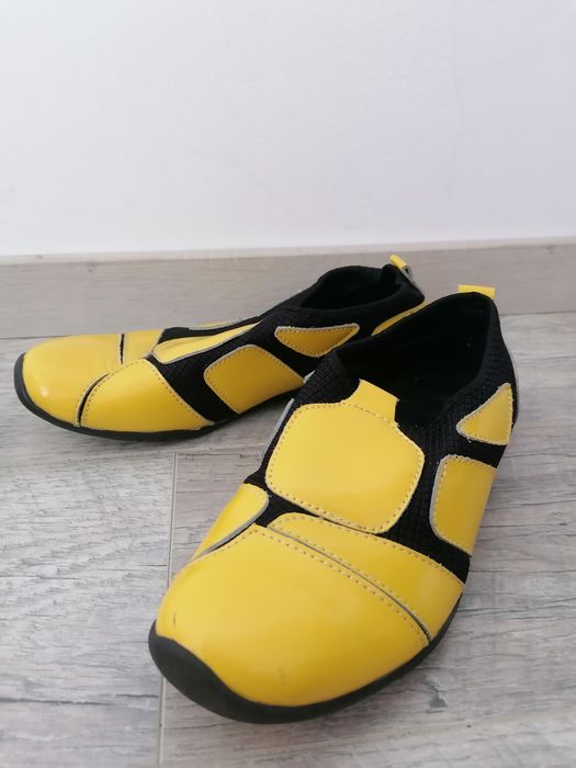 Pantofi de piele  roz  alții galbeni naturala nr 38