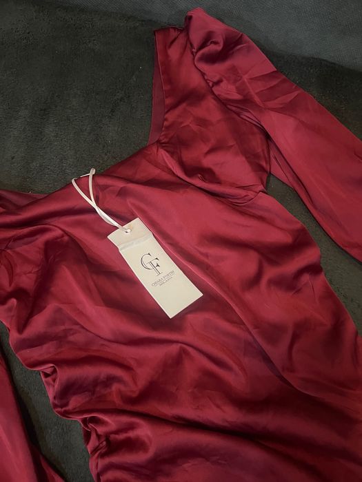 Дамска рокля бордо