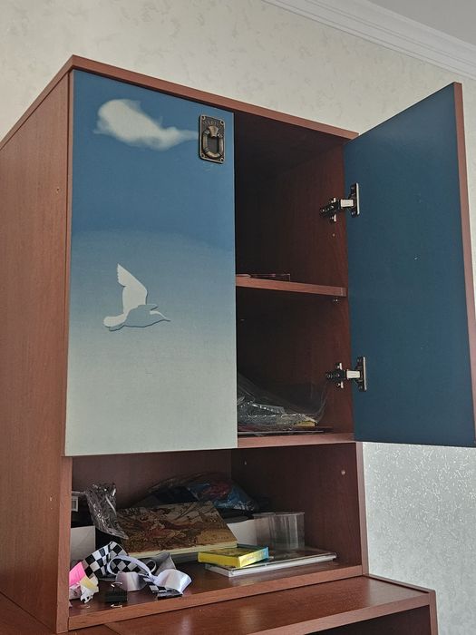 Кровать, с двумя шкафами