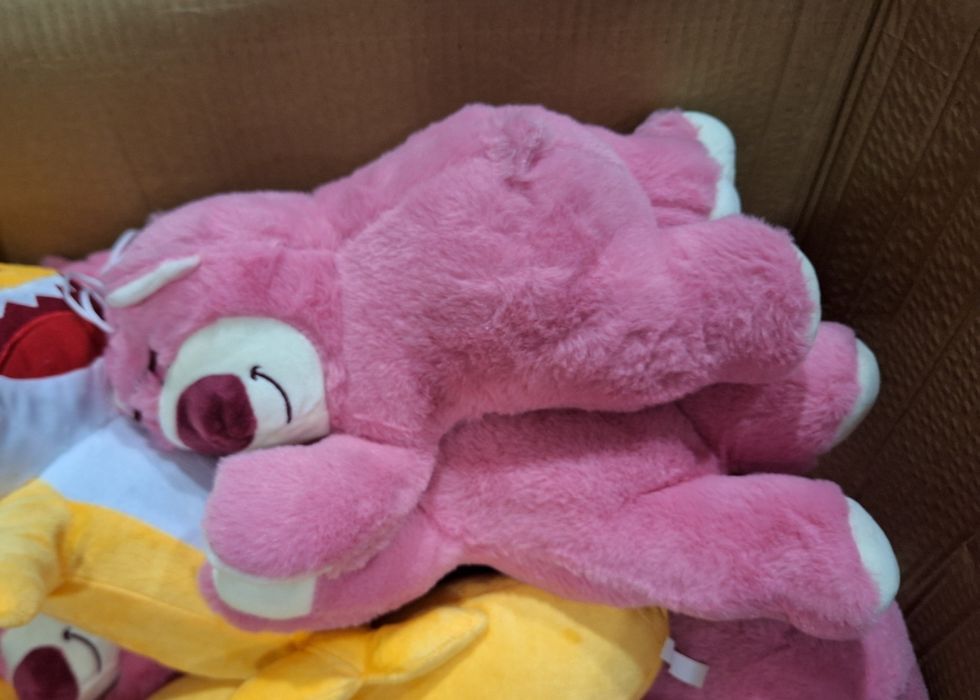 Плюшена играчка Розово Мече, Играчка възглавница 30см