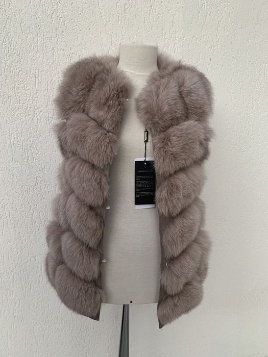 Vesta blana naturala vulpe