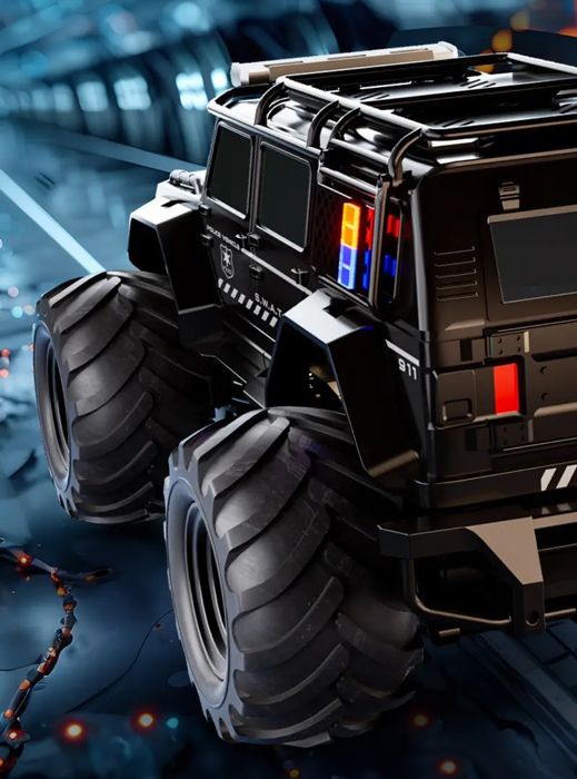 Полицейская машина на пульте управления, радиоуправляемая машина