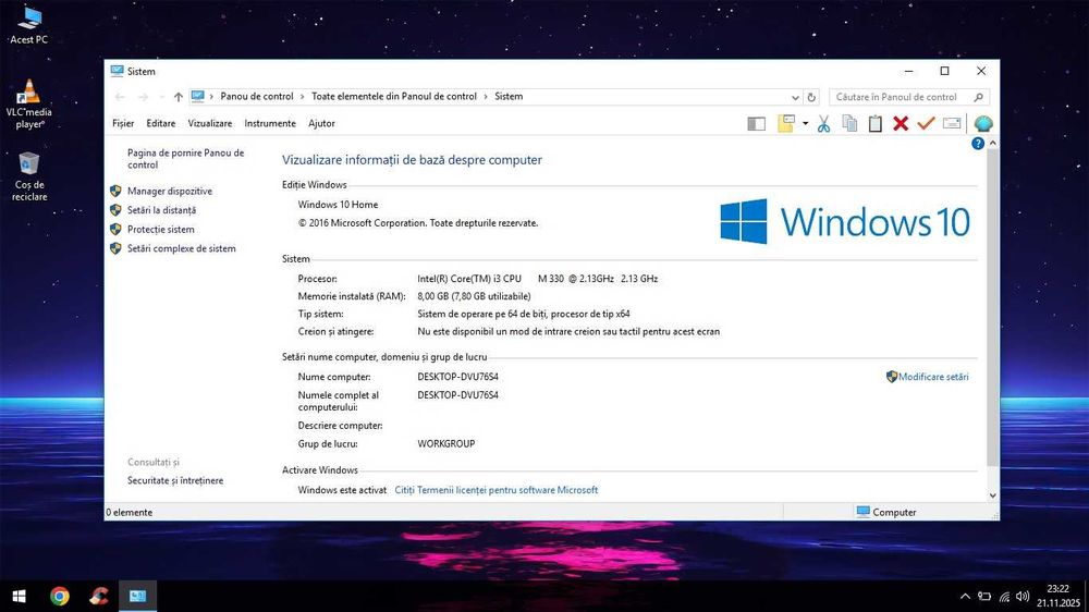 Vand Notebook Toshiba Quad i3/8GB DDR3/SSD 120GB/WiFi/W10 la 200lei