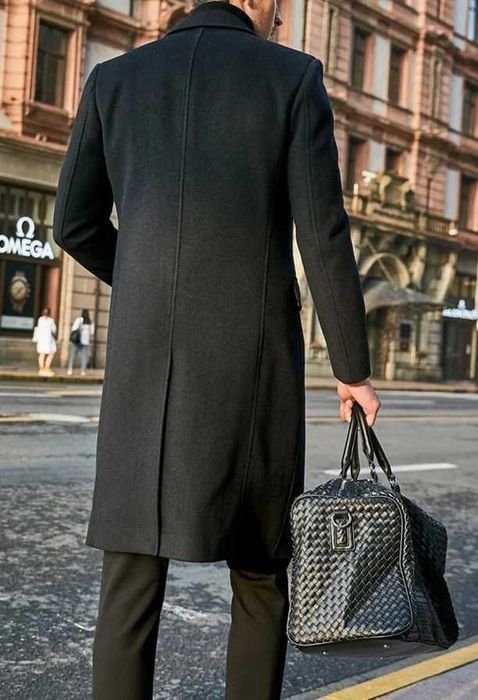 Panlton slim 52 XL premium Rene Lezard lana moale gri inchis