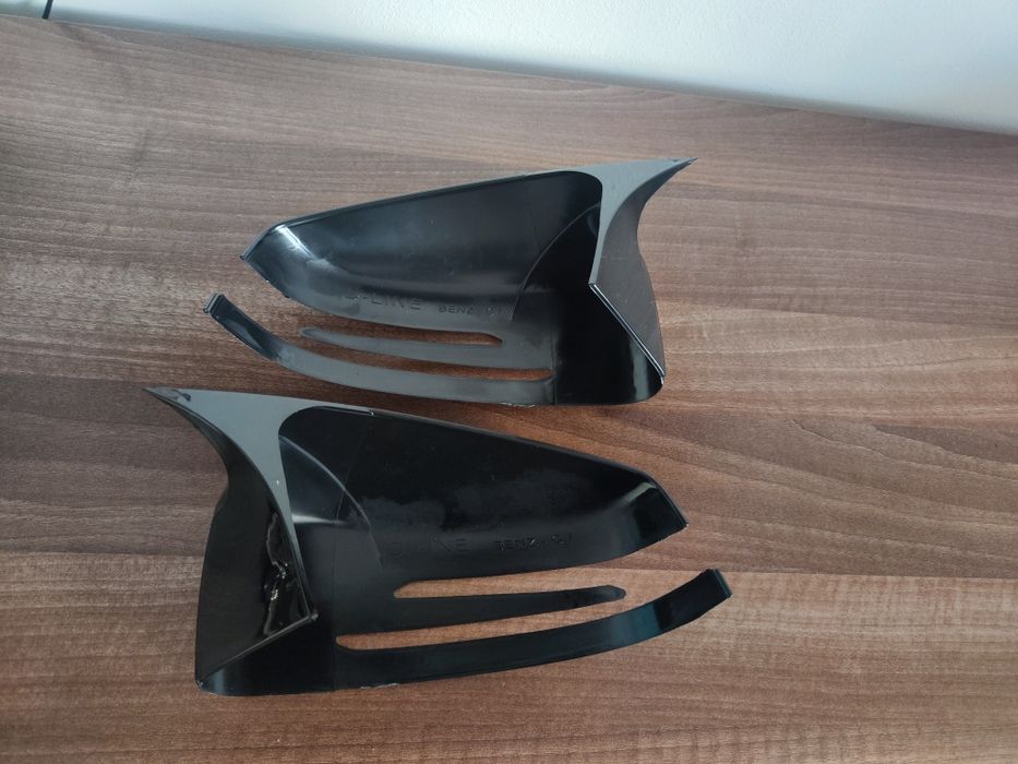 Capace ornamente oglinzi Mercedes C Class W204, Negru Lucios