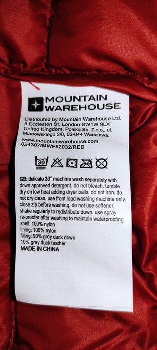 Geaca puf MOUNTAINWAREHOUSE unisex 90% PUF/10% pene