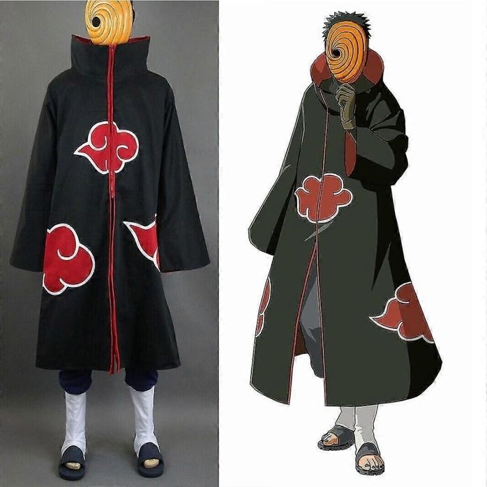 Naruto: Pоба с цип, L - Akatsuki Аниме Косплей Костюм унисекс