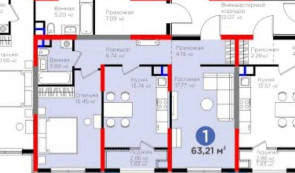 2-х комнатная в ЖК «BI Sado» скоро кадастр  ID: 5128