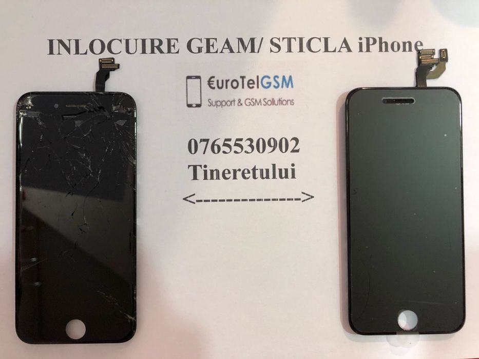 Schimbare Geam  iPhone 6 100 lei PROMO