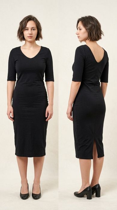 Черное платье-футляр, бу, продам