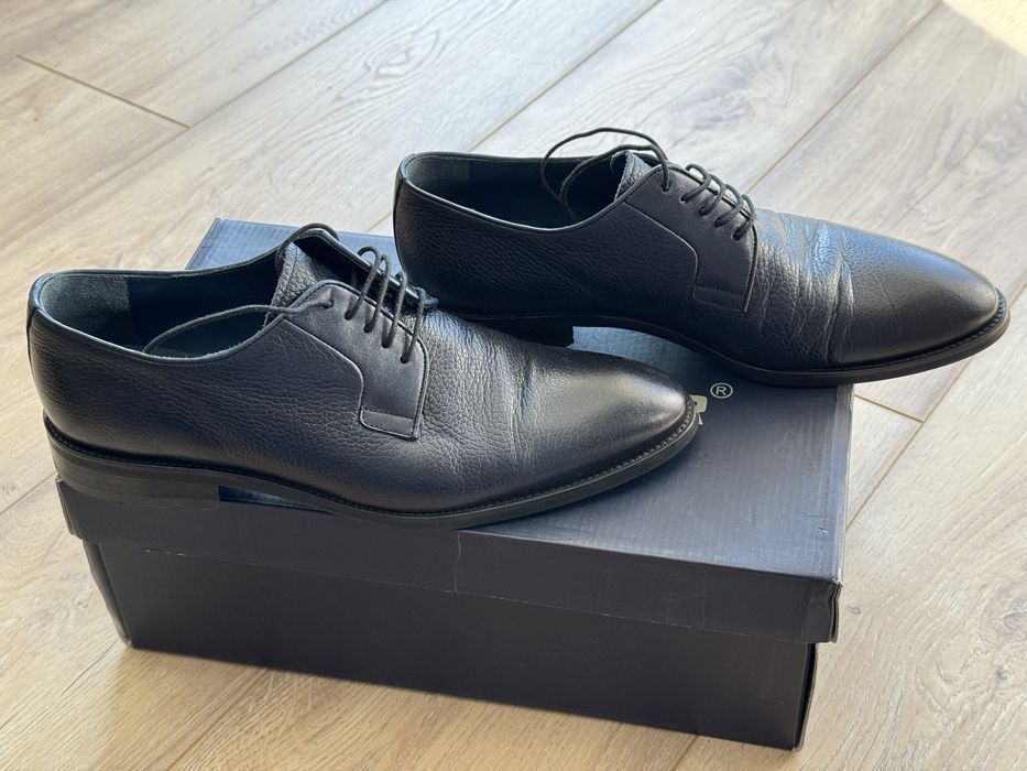 Тъмно сини класически обувки Teodor