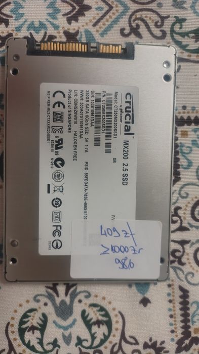 SSD Crucial MX200 CT250MX200SSD de 250GB