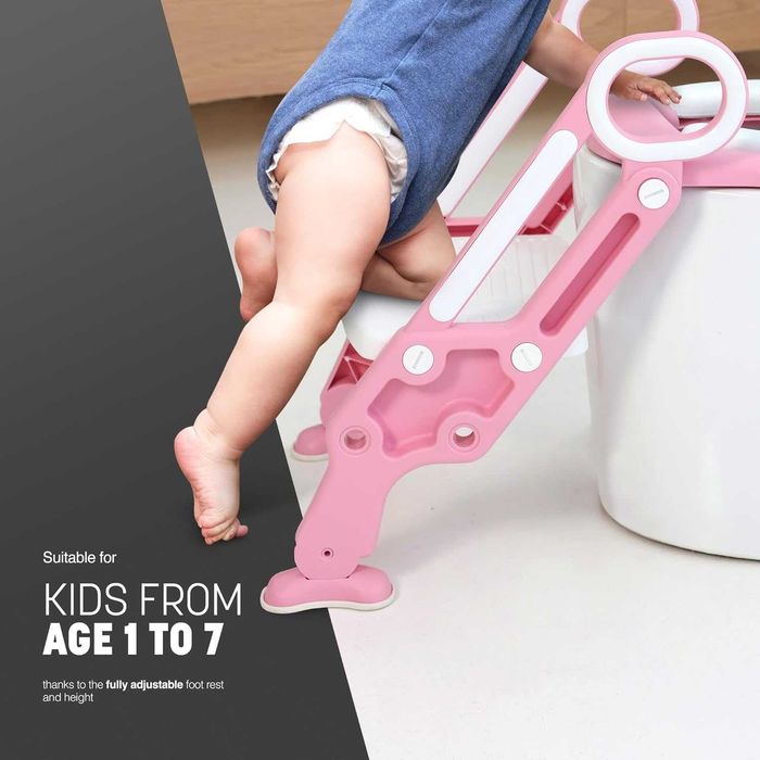 Седалка за тоалетна чиния, регулируема по височина