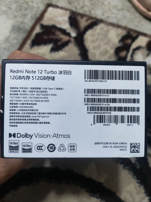 Xiaomi Redmi note 12 turbo 5G.POCO F5