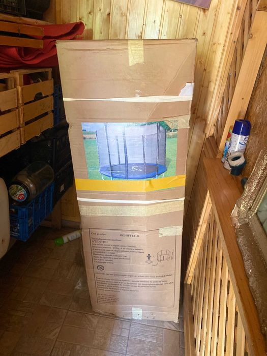 Trambulina copii JKL-8FT1.2-0, structura metal, cu sistem de protectie