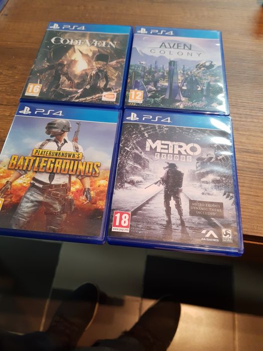 PUBG , Metro Exodus, Code Vein,Aven colony ps4