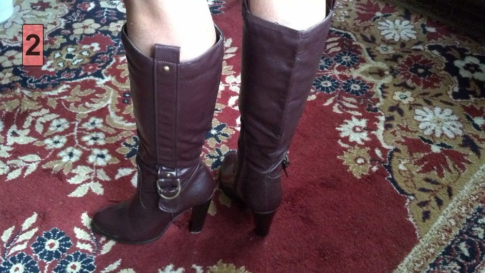 Дамски ботуши от естествена кожа, боти, обувки - номер 37, 38