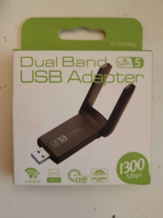 USB Adaptor Wireless 1300mbps Wifi 5